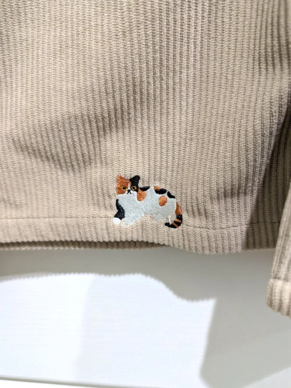 Graniph Joyful Cats Calico Corduroy Shirt Jacket size M